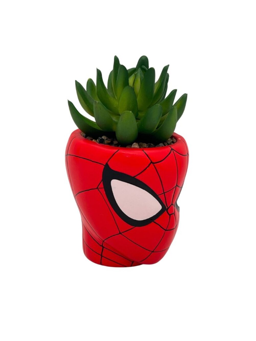 Spider-Man Planter Pot By Marvel Comics 5.5" Tall Artificial Succulent & Gravel - Picture 9 of 14